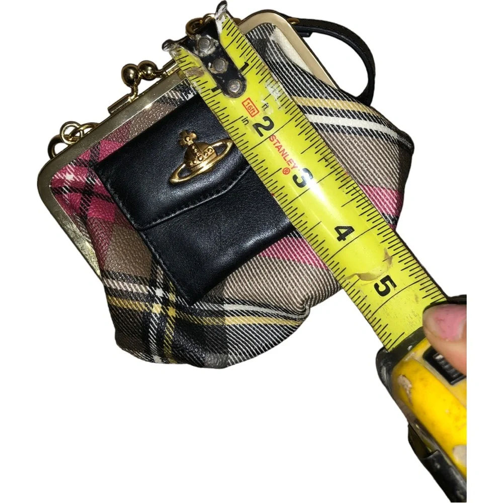RARE Vivienne Westwood Vintage Mini Black/Red Plaid Clutch/Handbag - Picture 12 of 16